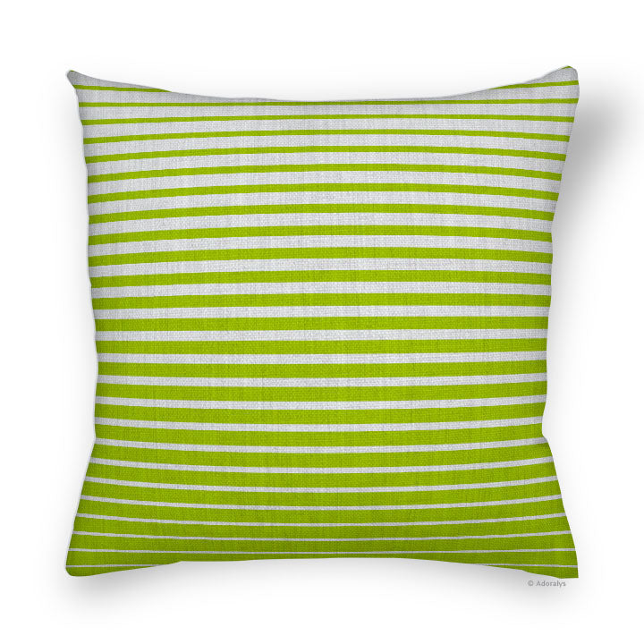 Housse de coussin | Lignes dégradées - Grise et verte
