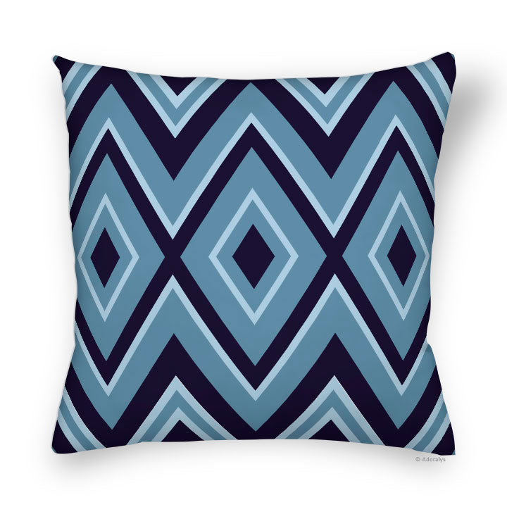 Cushion cover | Triple diamond - Blue