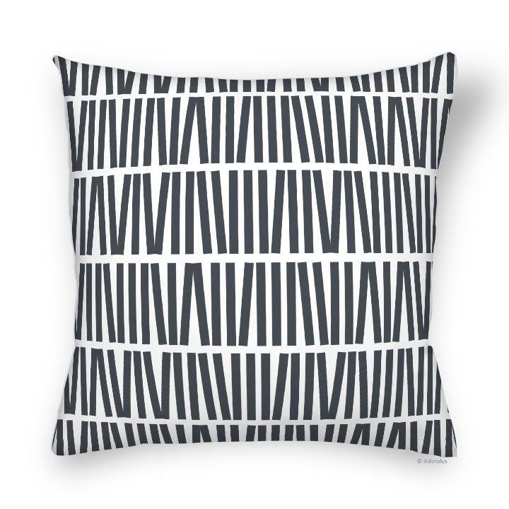 Cushion cover | Sticks - Grey and white