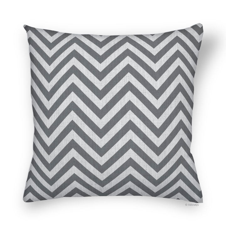 Cushion Cover | Thin Herringbone - Grey