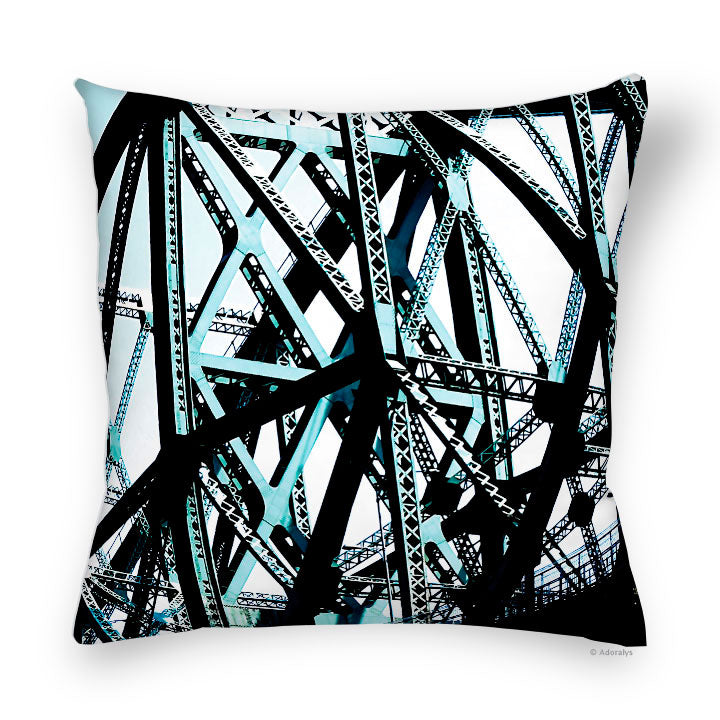 Housse de coussin | Structure de pont - Bleue