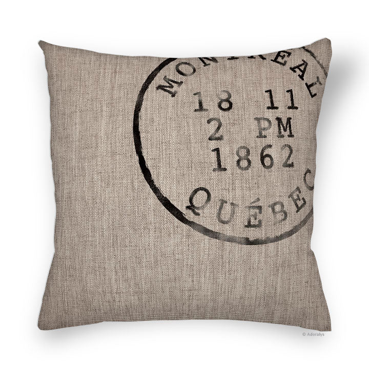 Cushion cover | Stamp - Beige