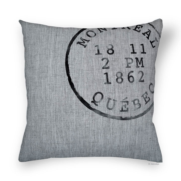 Cushion cover | Stamp - Grey