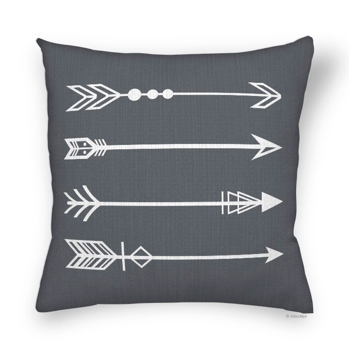 Cushion Cover | Arrows - Dark Grey