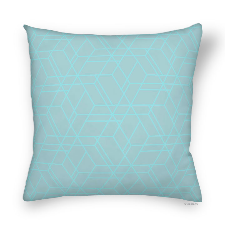Cushion cover | Hexagons - Blue
