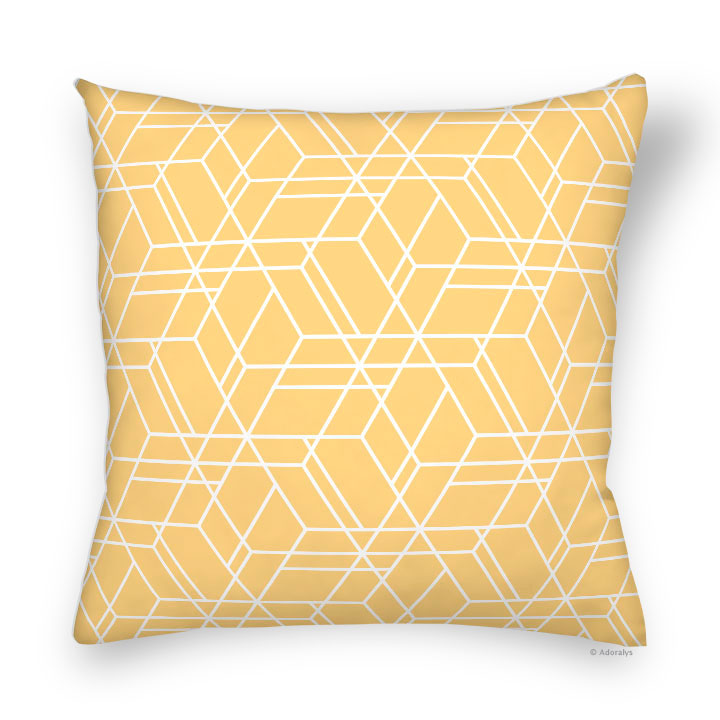 Cushion cover | Hexagons - Yellow