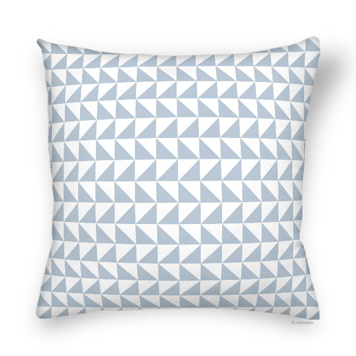 Cushion cover | Aligned triangles - Blue