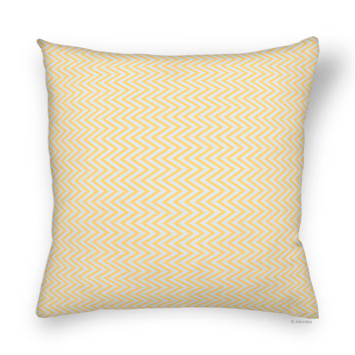 Cushion cover | Vertical chevrons - Yellow