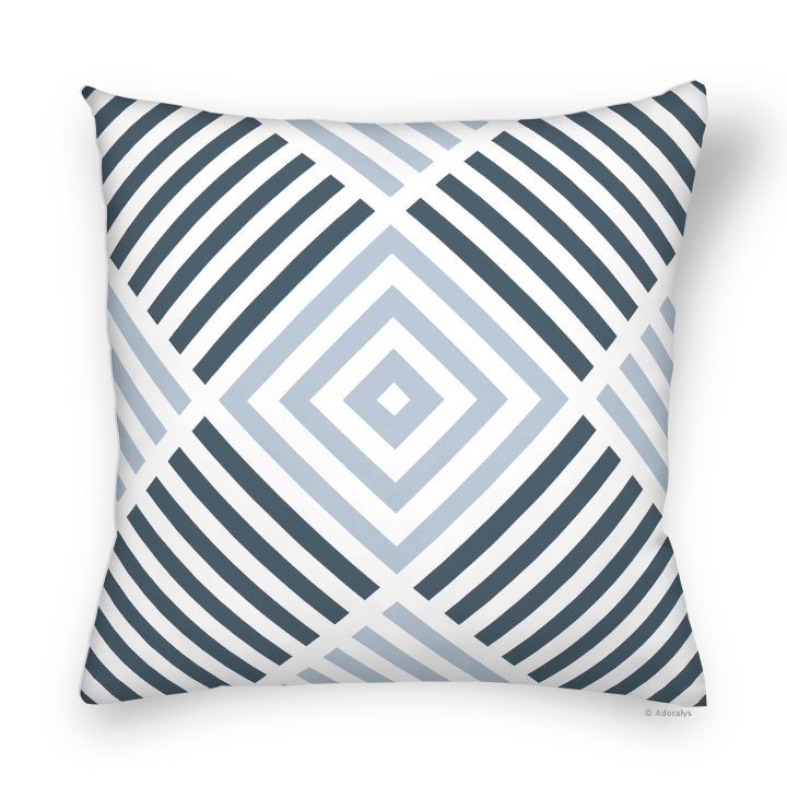 Housse de coussin | Multi-carrée - Grise