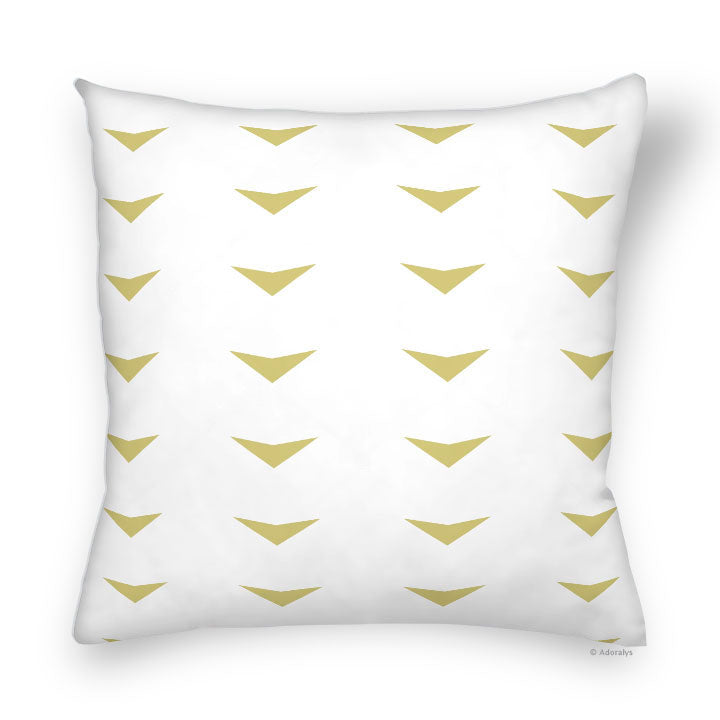 Cushion Cover | Arrowheads - White and Yellow