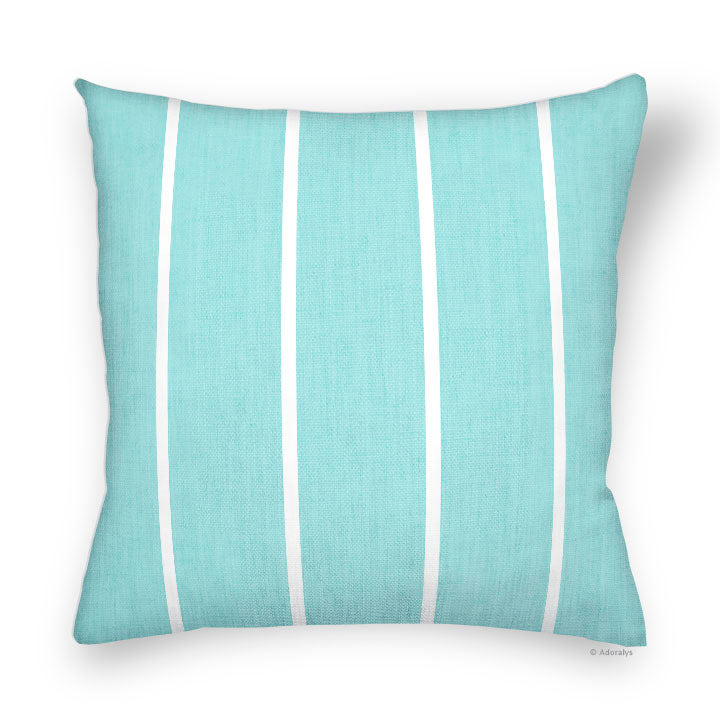 Cushion cover | Vertical stripes - Turquoise
