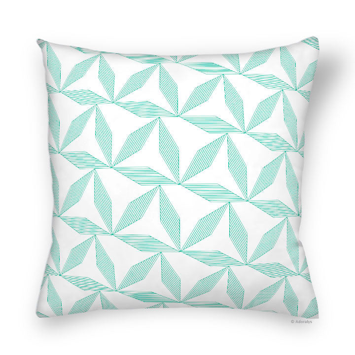 Cushion cover | Geometry - Turquoise