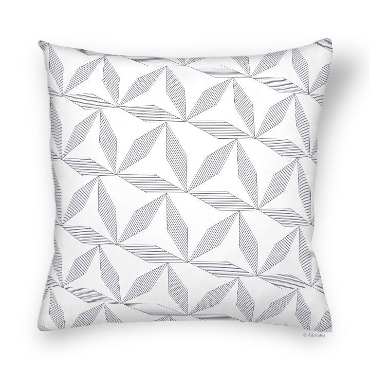 Cushion cover | Geometry - Grey