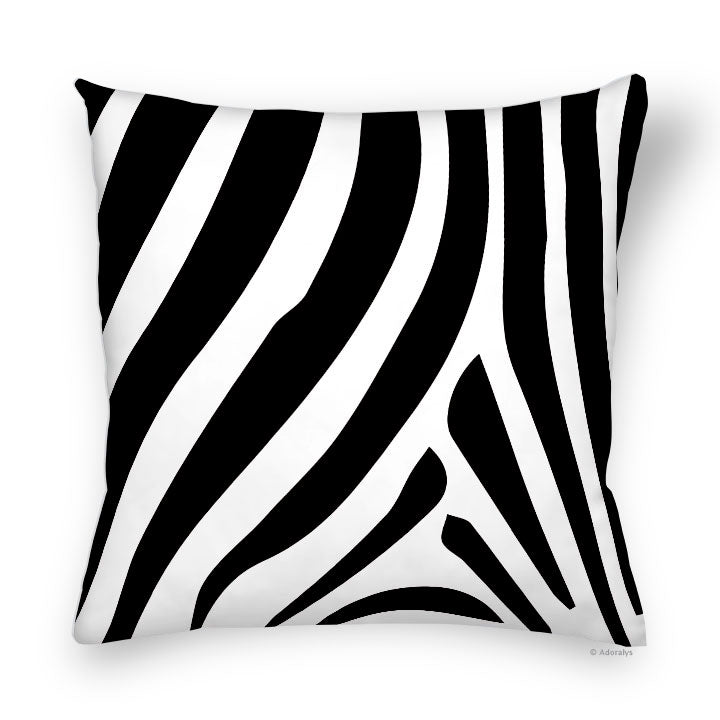 Housse de coussin | Zebré 2 - Noire et blanche