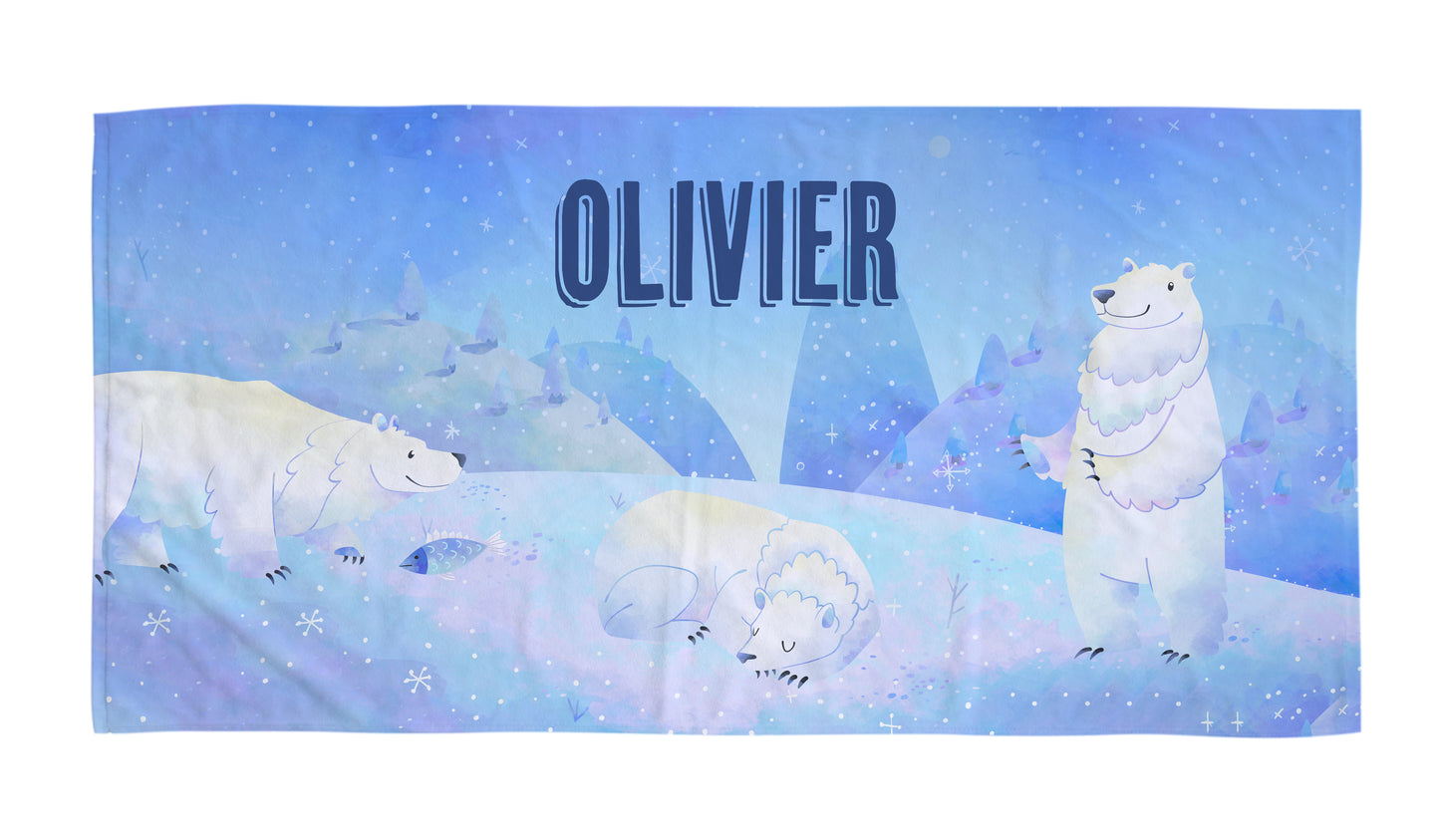 Serviette personnalisée | Ours polaires