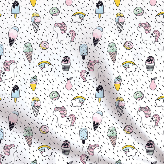 Tissus | Crème glacée licorne