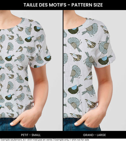 Fabrics | Birds with textured background