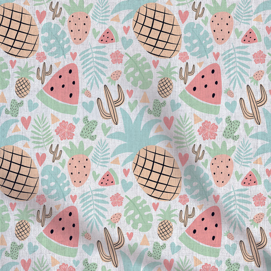 Tissus | Ananas et melon d'eau