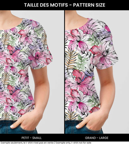 Fabrics | Large watercolor flowers