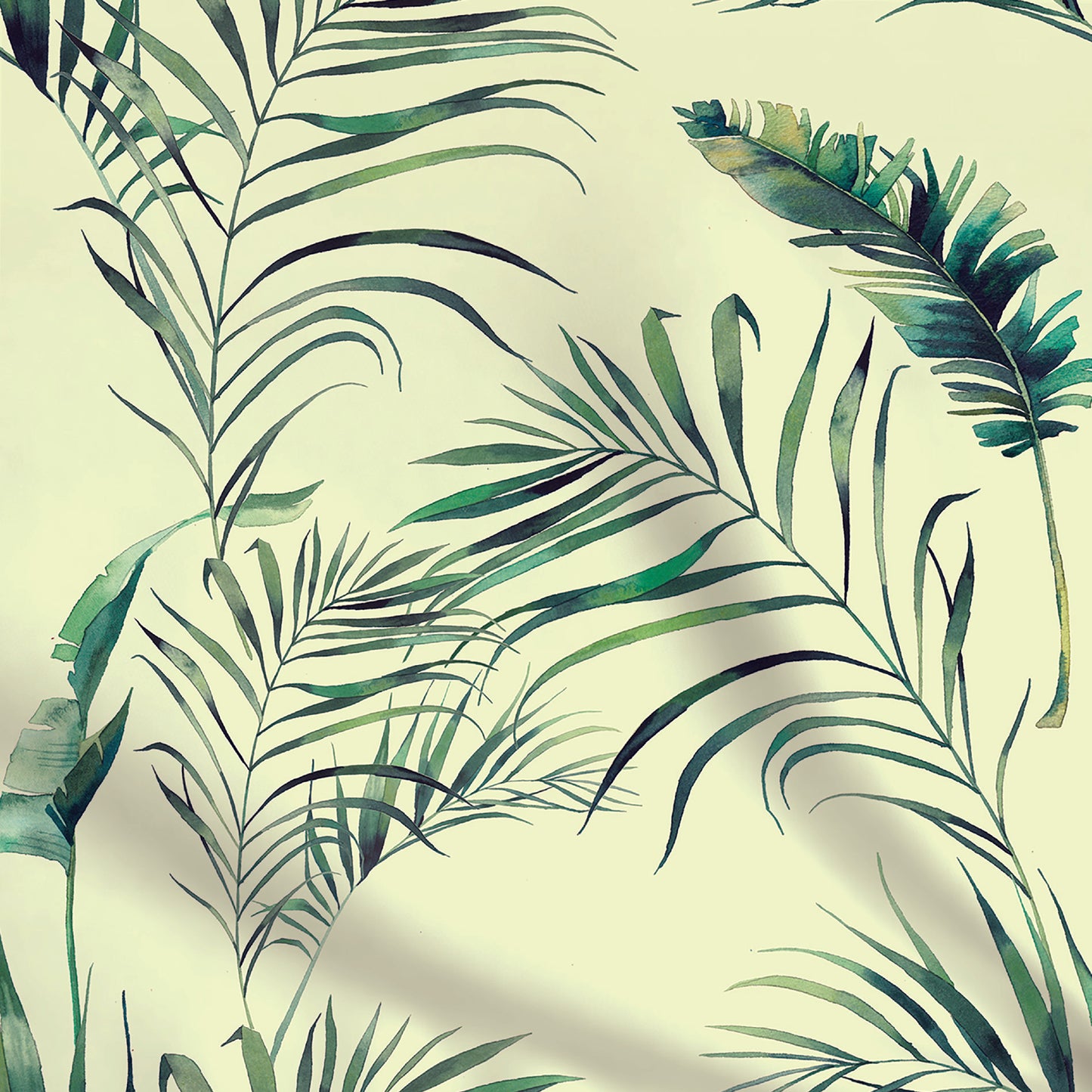 Tissus | Feuillage exotique en aquarelle