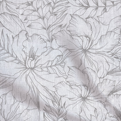 Tissus | Fleurs exotiques au trait