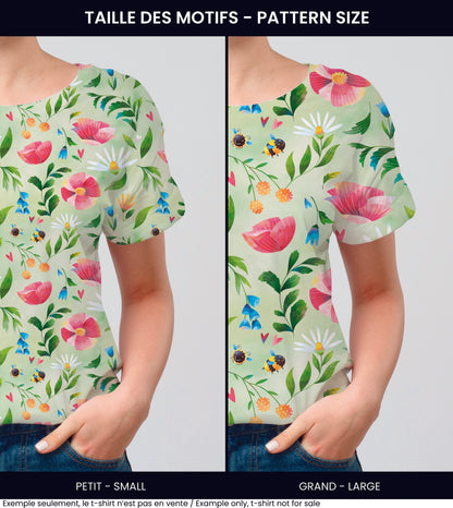 Fabrics | Flowers &amp; Bees - Pale Green