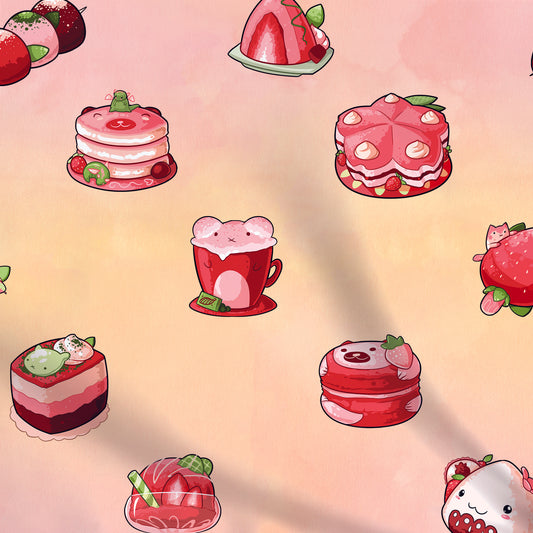 Tissus | Dessert de fraises