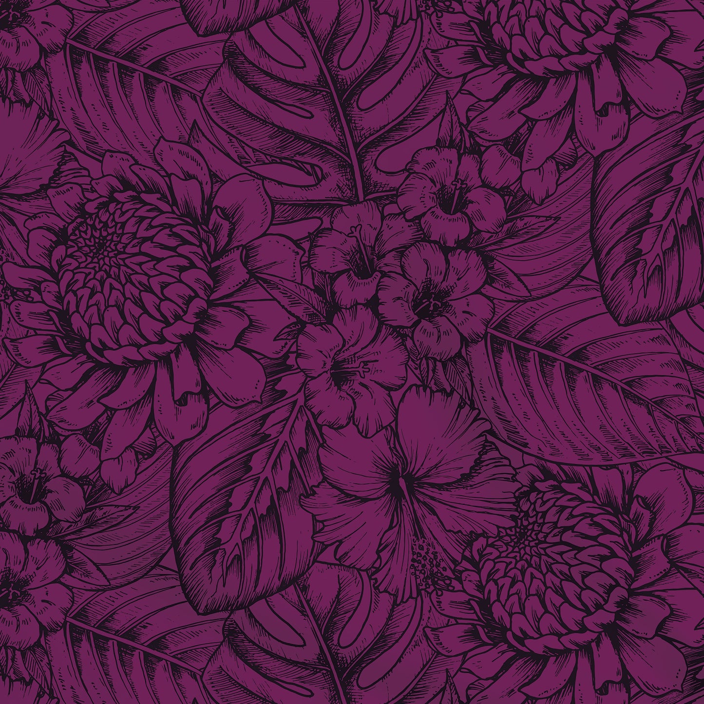 Fabrics | Tropical Escape Fuchsia