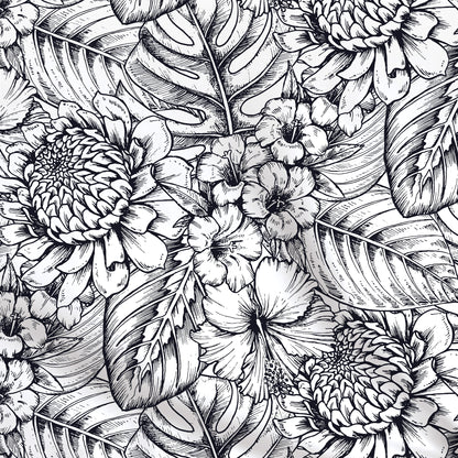 Tissus | Évasion tropicale monochrome