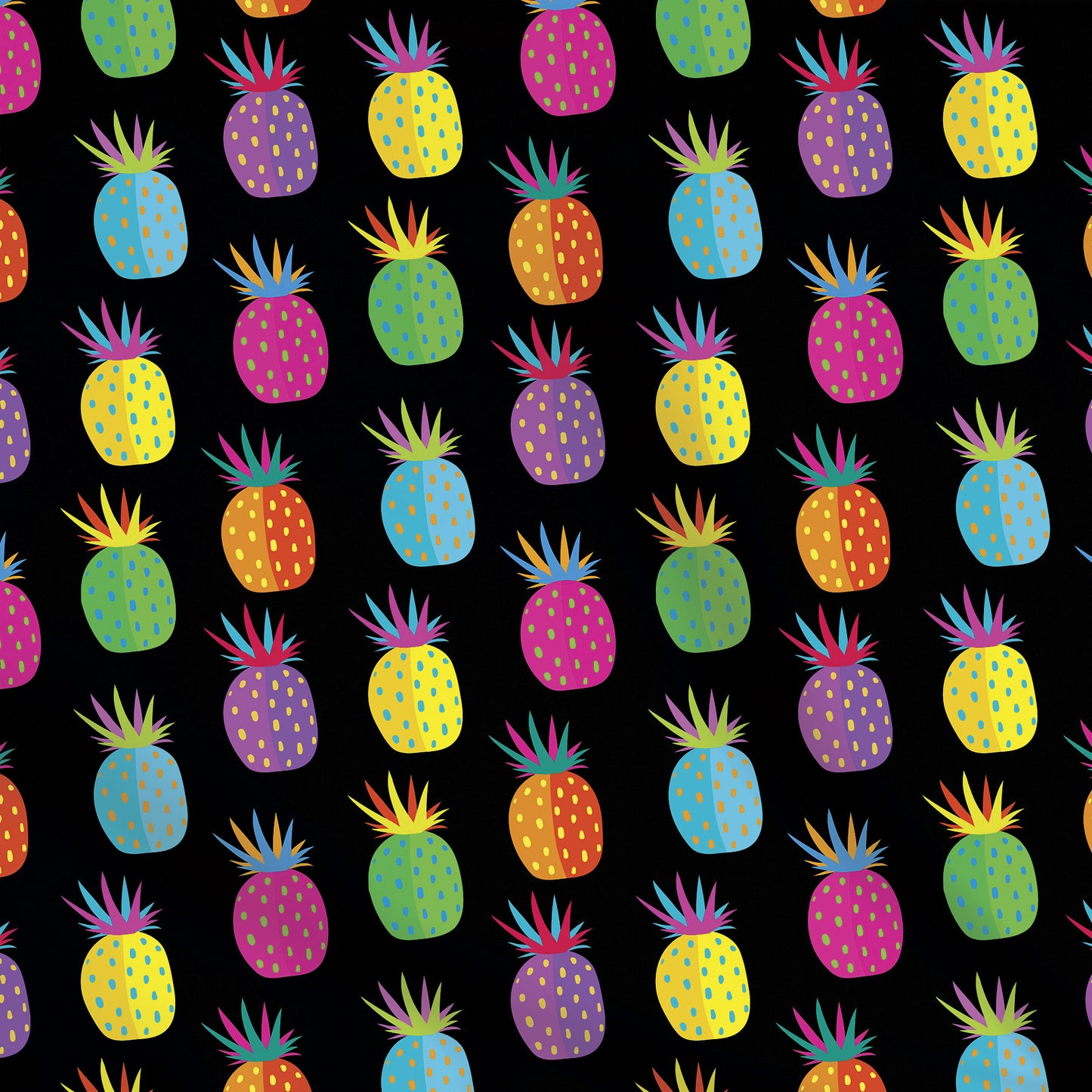 Tissus | Ananas colorées