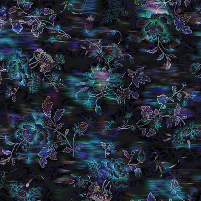 Fabrics | Purple and yellow watercolor flowers