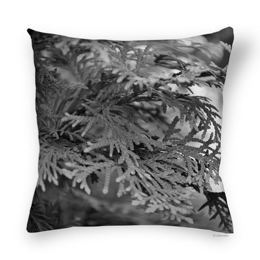 Cushion cover | Cedars - Black and white