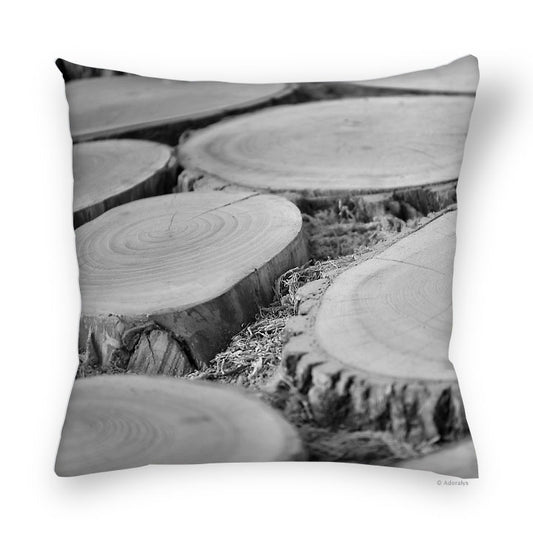 Cushion Cover | Logs 2 - Black and White