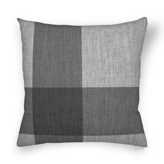 Cushion cover | Large stripes - Grey