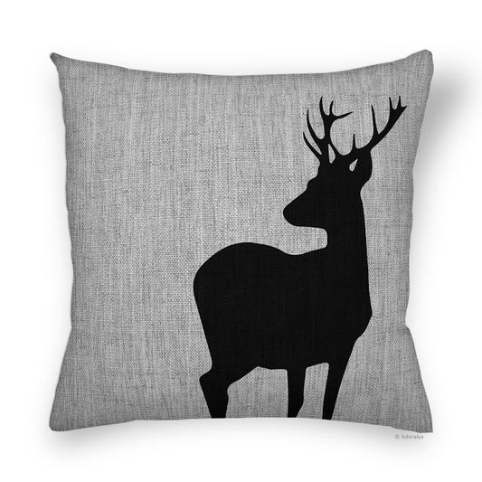 Cushion Cover | Deer Silhouette 2 - Grey