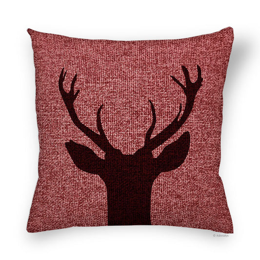 Cushion Cover | Deer Silhouette 3 - Red