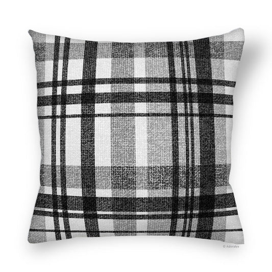 Cushion cover | Checkered 2 - Black and white