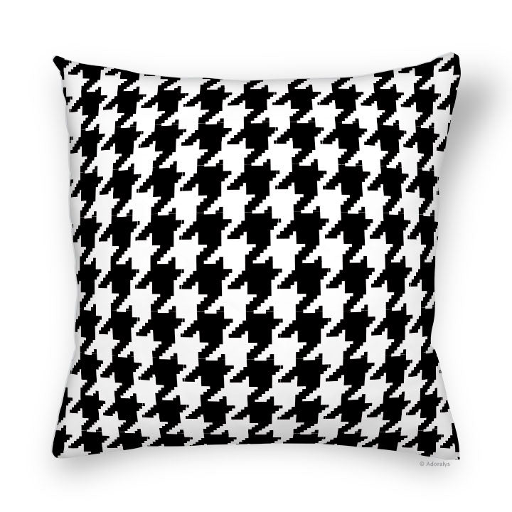 Cushion cover | Houndstooth - Black and white