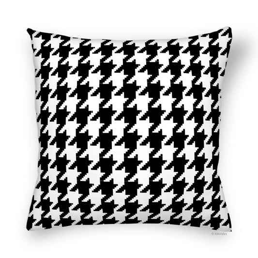 Cushion cover | Houndstooth - Black and white
