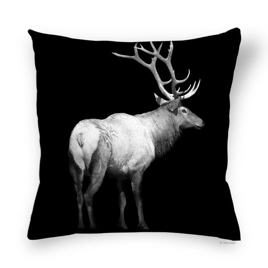 Cushion Cover | Standing Caribou - Black and White