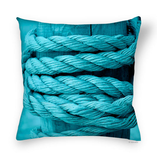 Cushion cover | Rope - Turquoise