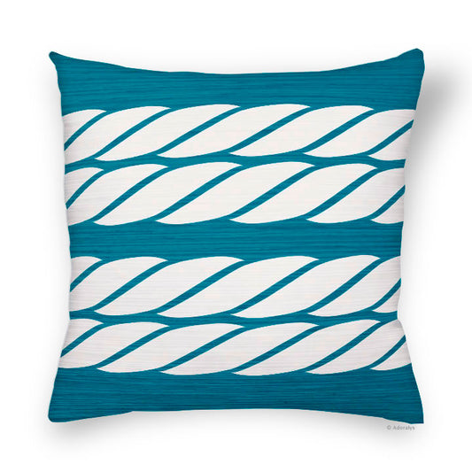 Cushion cover | Sea rope - Turquoise