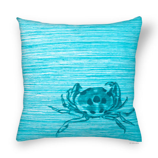 Cushion cover | Sea crab - Turquoise