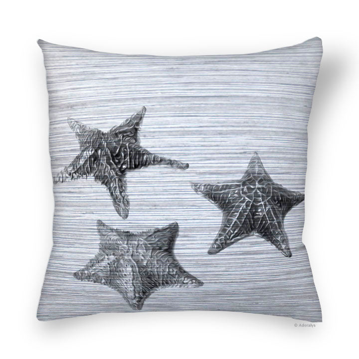 Cushion cover | Starfish - Grey
