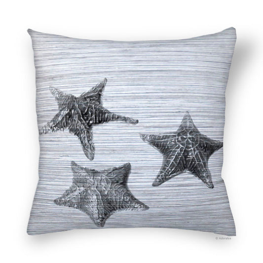Cushion cover | Starfish - Grey