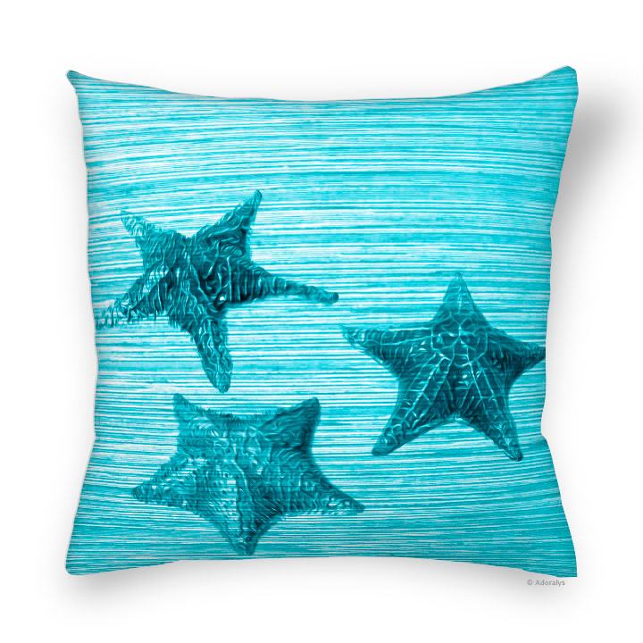 Cushion cover | Starfish - Turquoise