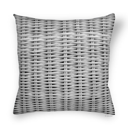 Cushion cover | Wicker basket - gray