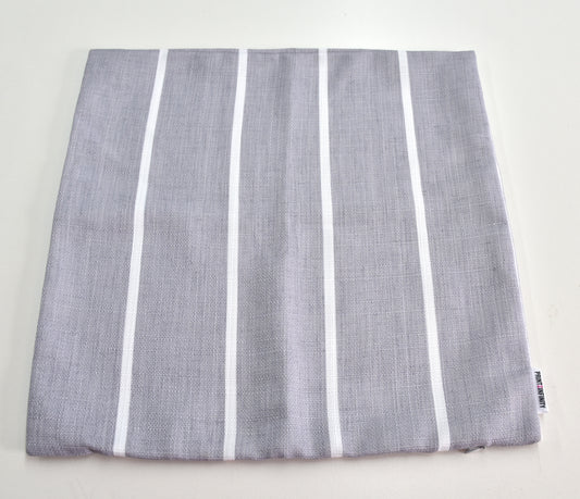 Cushion cover 18x18 - Polycube | Vertical stripes - Grey