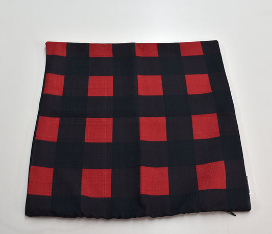 Cushion cover 18x18 - Polycube | Checkered 1 - Red