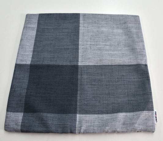 Cushion cover 18x18 - Polycube | Large cross - Cool gray